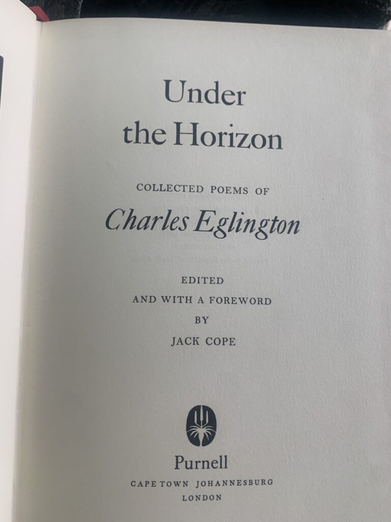 Under the Horizon  Collected Poems of Charles Eglington Limited Edition 217/1000 - Image 3