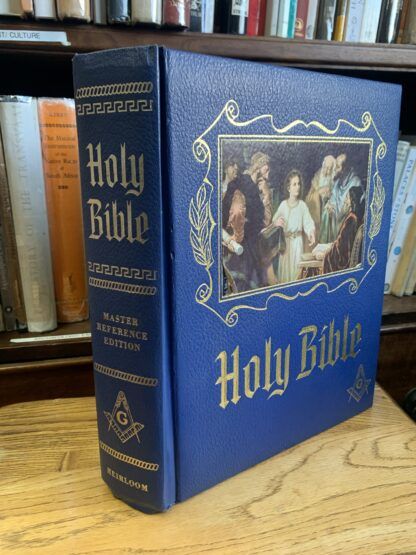 Holy Bible Freemason Masonic Master Reference Red Letter Edition Heirloom Blue leather - Image 6