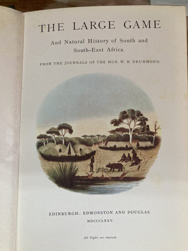 The Large Game and Natural History of South and South-East Africa -  Drummond, W.H. Limited edition 329/1000 - Image 2