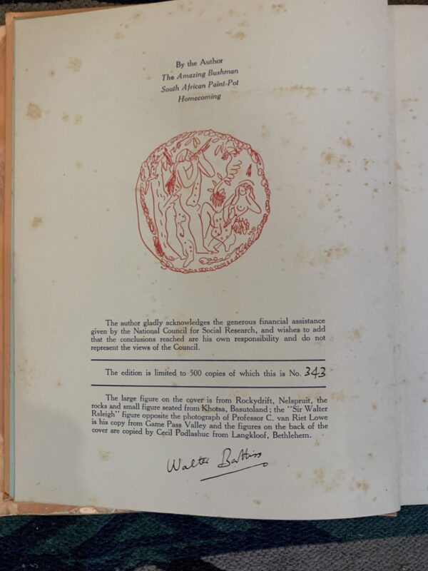 The Artists of The Rocks - Walter Battiss, signed, limited, number 174 of 500 (without dust cover) - Image 2