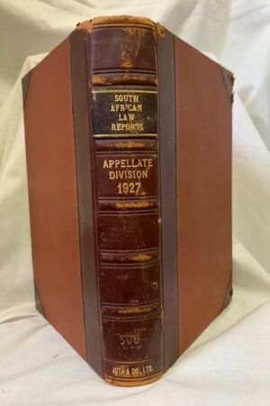 South African Law Reports: Appellate Division 1927 – Juta & Co., Ltd.