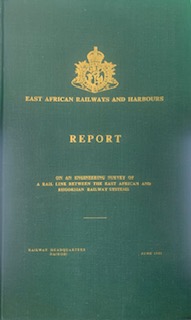 East African Railways and Harbours Report - 1952 with railway maps